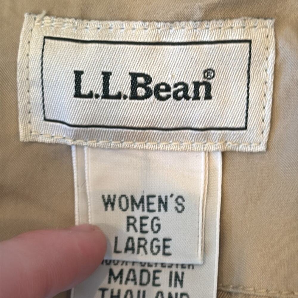 L.L.Bean Women's Quilted Vest Beige Size L - Picture 6 of 8